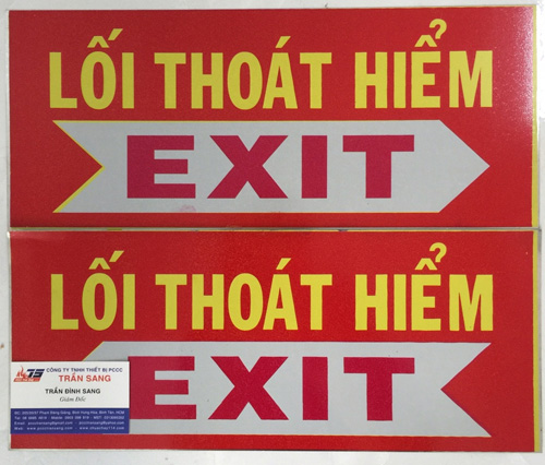 Bảng hướng dẫn lối thoát hiểm Exit