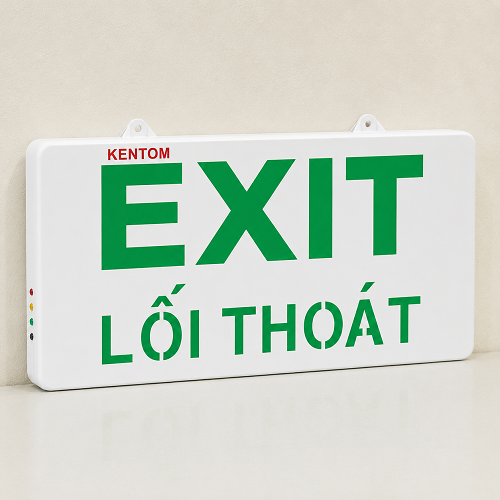 Đèn Exit thoát hiểm 2 mặt Kentom
